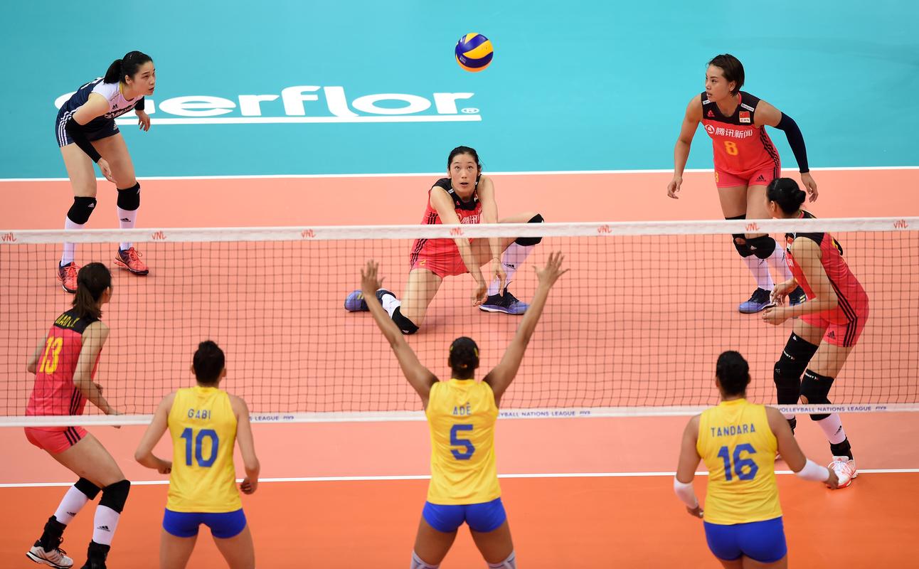 中国女排对巴西女排比赛里约